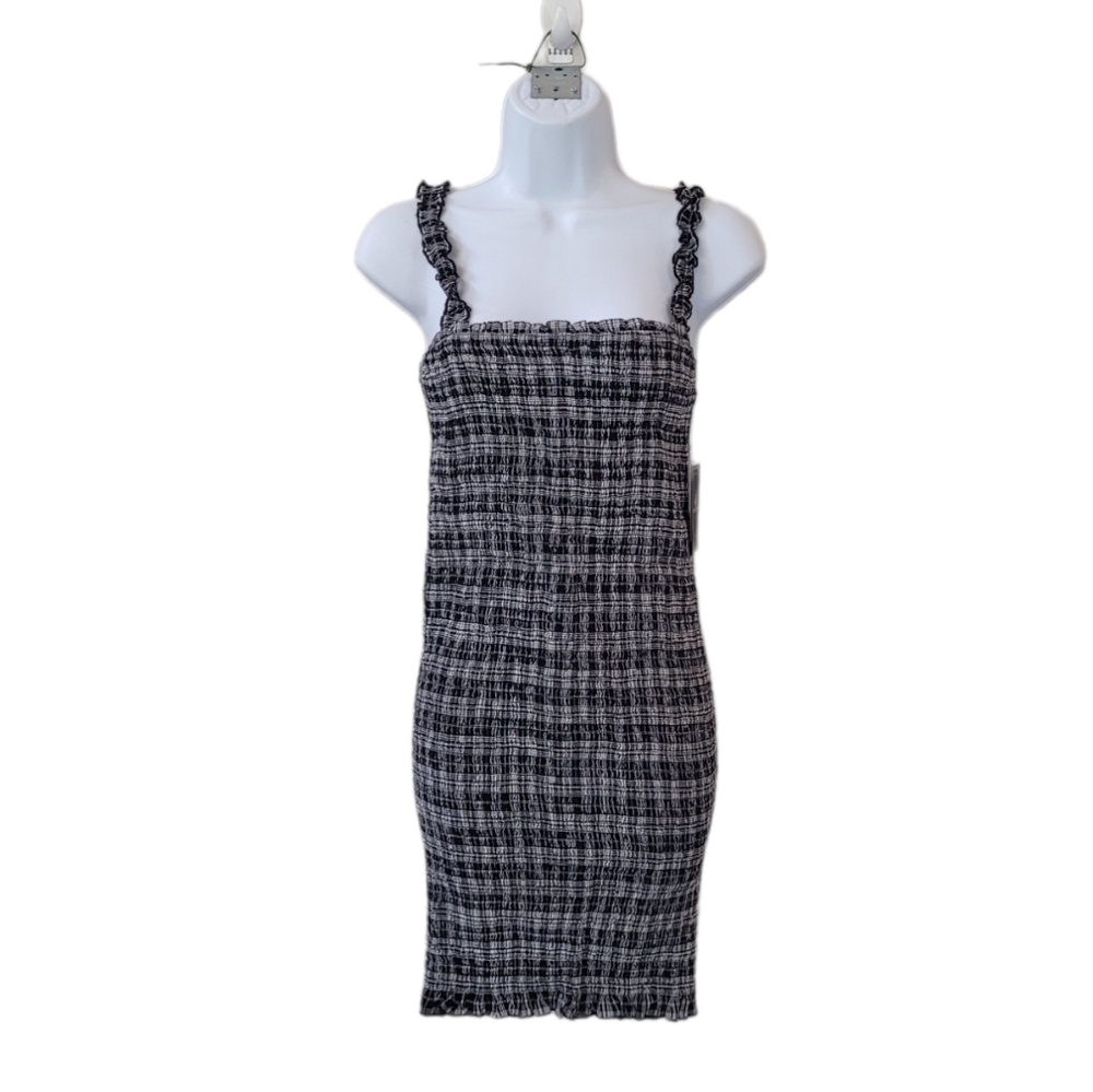 VOLCOM Plaid Seeriously Bodycon Dress Size S